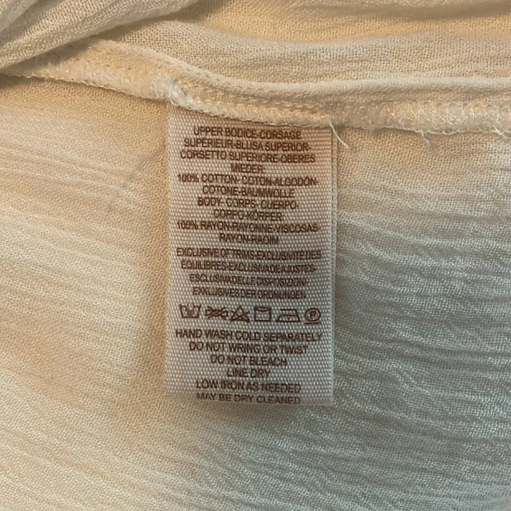 Free People cream eyelet collared tunic top - Picture 9 of 9